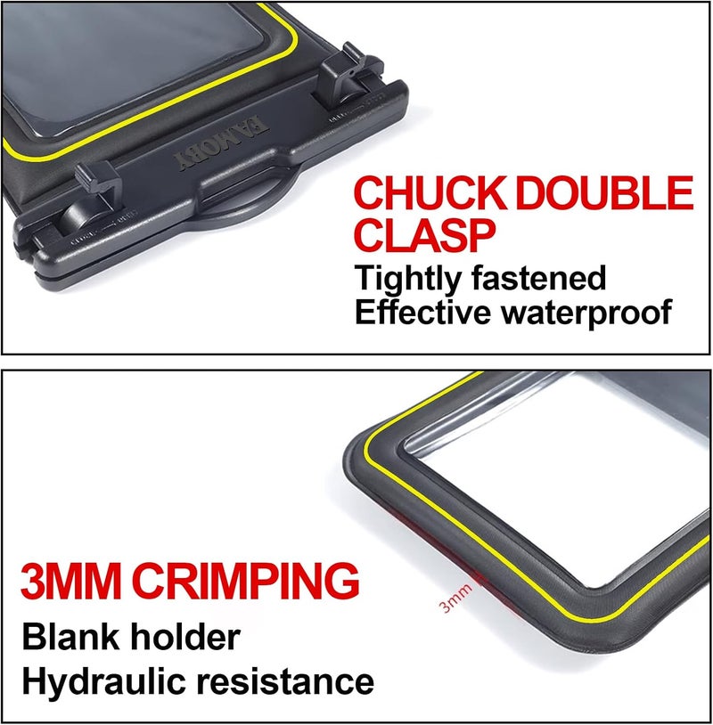 Famoby Floatable 3 Pack Multicolor Universal IP68 Floating Waterproof Phone Pouch,Adjustable Neck Lanyard Waterproof Phone Case Dry Bag for Apple iPhone,Samsung,and up to 8.3" Yellow,Orange,Green - Image 3